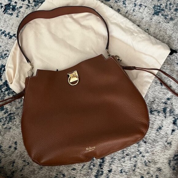 Mulberry Iris Hobo (medium) heavy grain leather in Chestnut - Picture 3 of 11